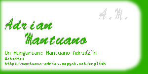 adrian mantuano business card